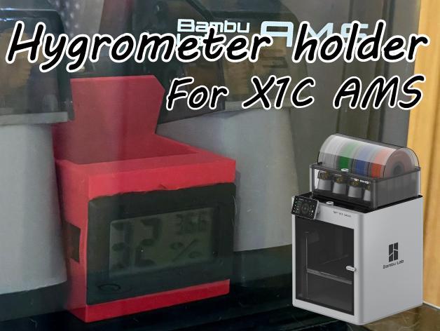 Thermo-hygrometer Holder for Bambu Lab X1-Carbon AMS