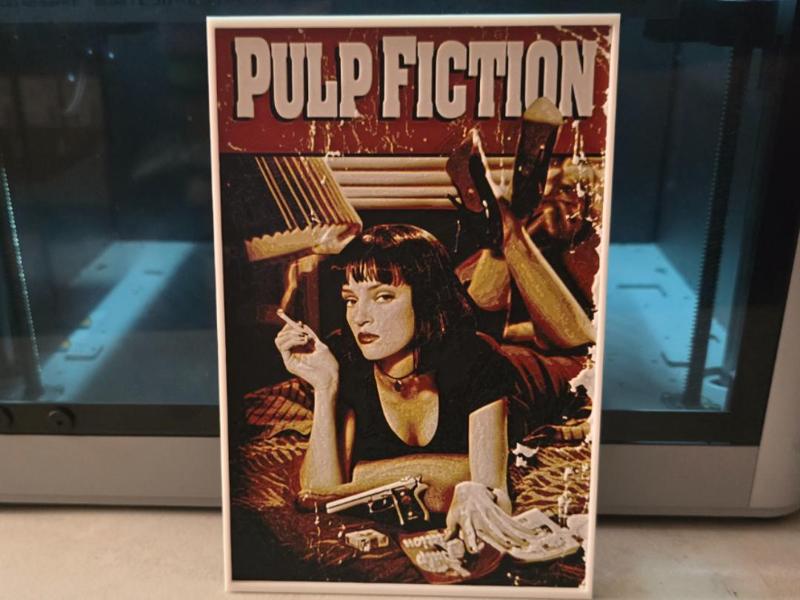 Pulp Fiction Movie Poster - Hueforge Art