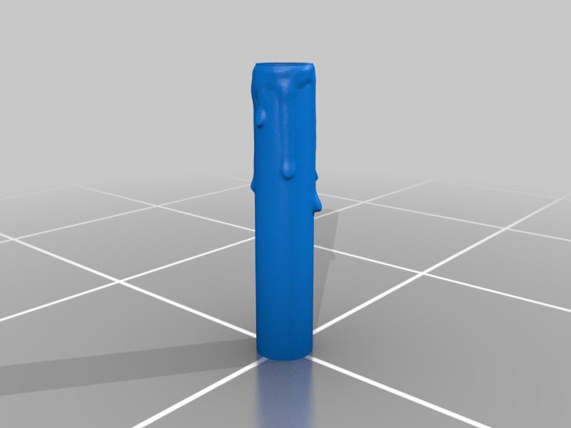 Hollow Fake Taper Candle with dripping wax