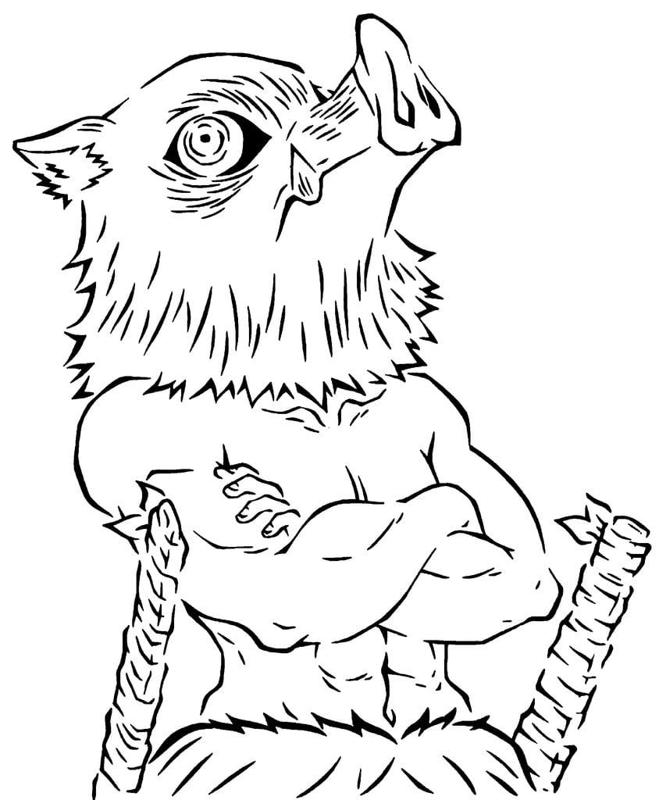 Inosuke Hashibira stencil 6 