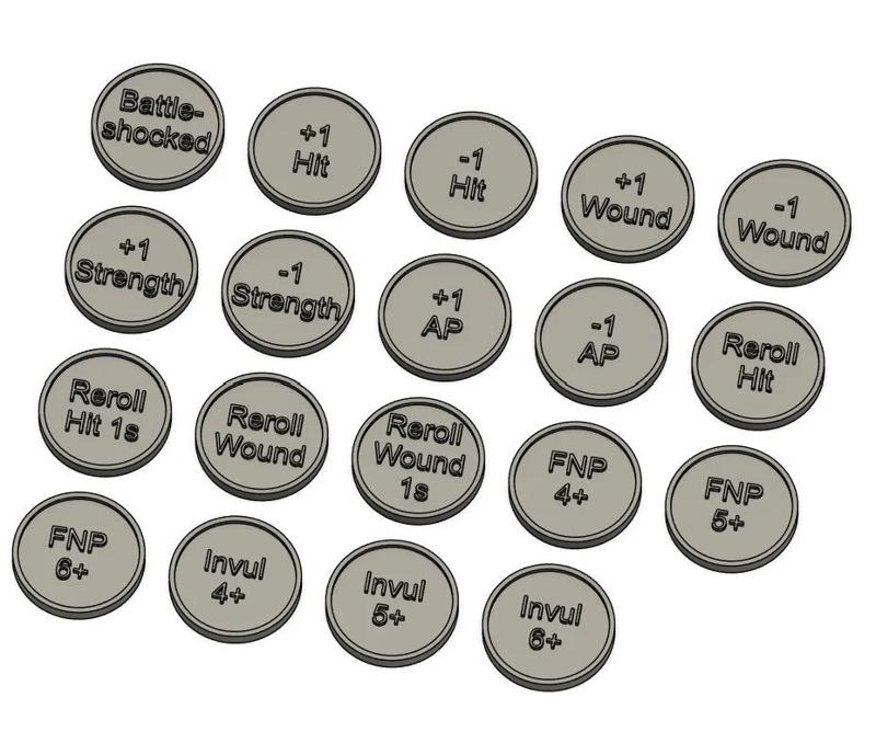 Warhammer 40k 10th Edition Basic Tokens   