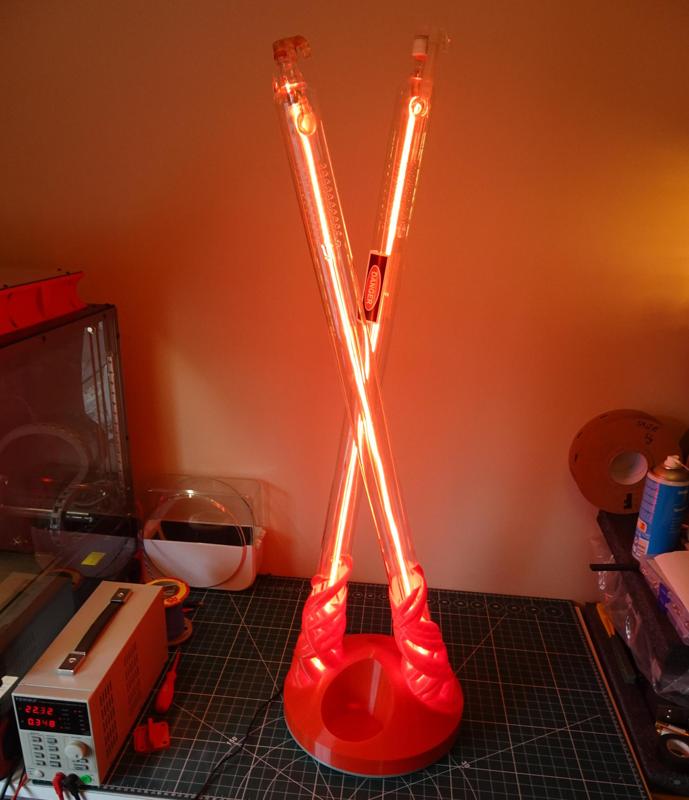 Upcycled Luminous Laser Tube Lamp