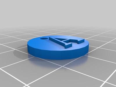 'A' Token Key Ring
