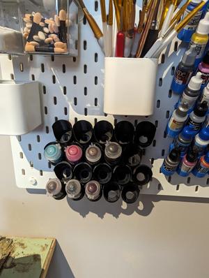 IKEA Skadis Pegboard - Games Workshop Paint Bottle Holder V2