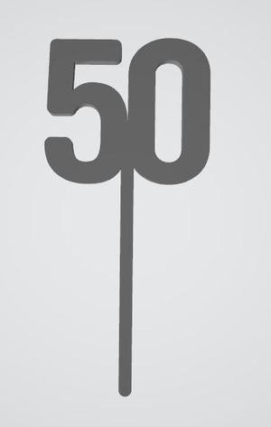 Cake topper 50