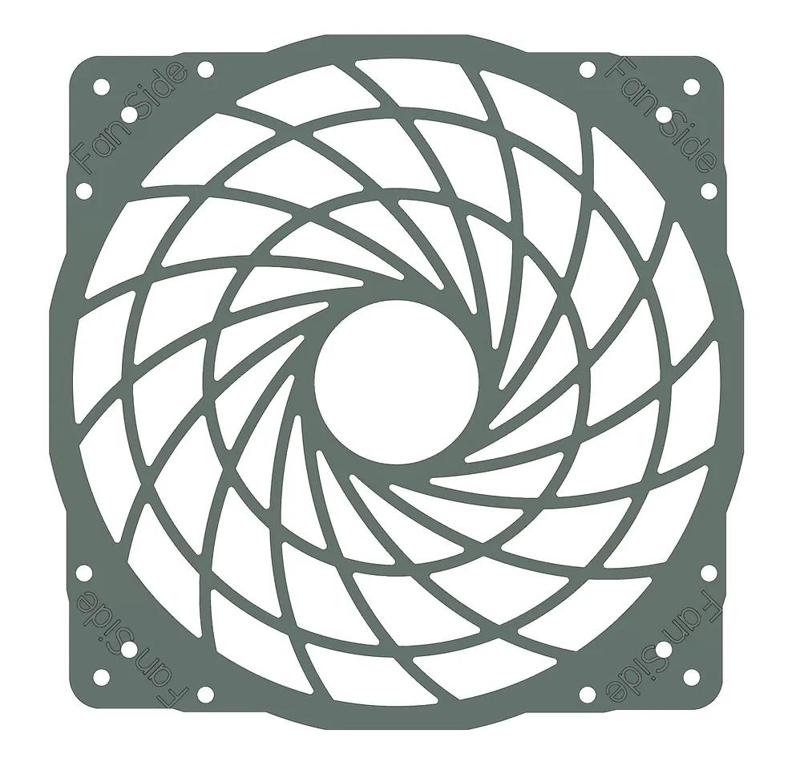 High-efficiency Noctua 200mm fan grill   