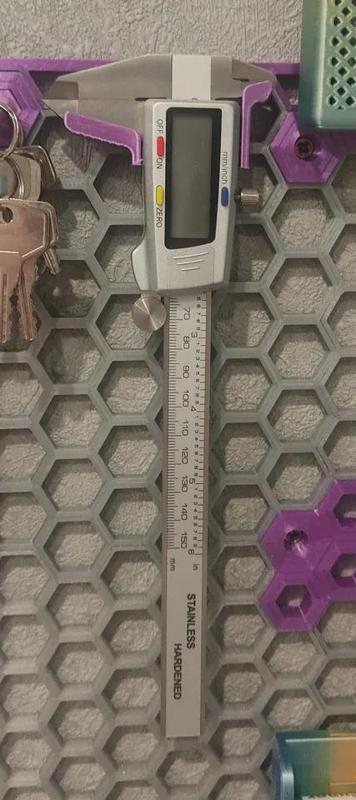 Digital Caliper holder for Honeycomb storage wall   