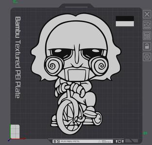 billy the puppet from saw wall art