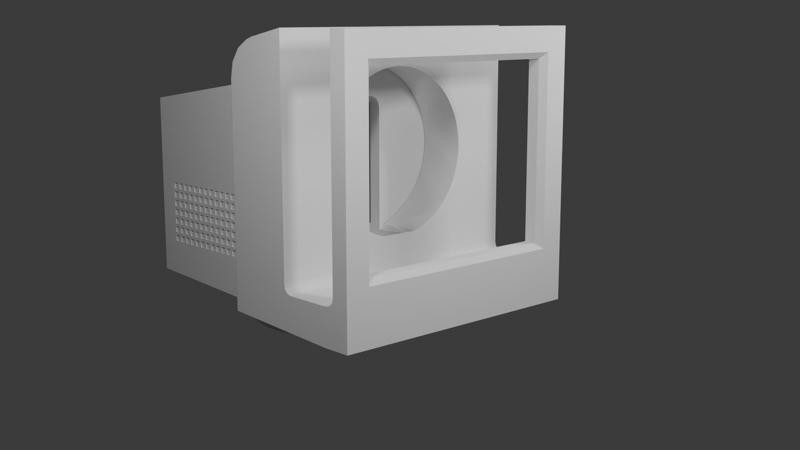 Retro CRT TV stand for AppleWatch