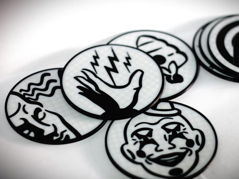 Bioshock Plasmid Coasters B&W and Colored