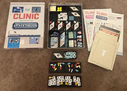 Clinic Deluxe Edition 69th Blue+Pink Extension board game organizer/insert   