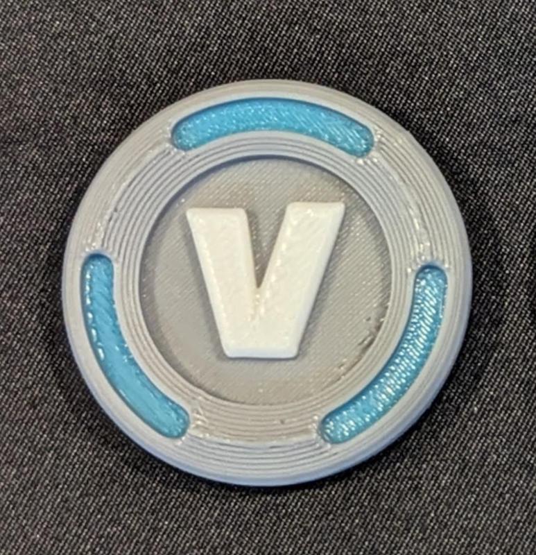 V- Buck - Silver Dollar Size - Multicolor 