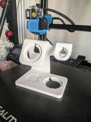 3 in one iPhone, Watch and AirPods charger with Apple logo