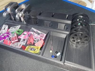 Storage tray for industrial walking foot sewing machine accessories Version 1.0