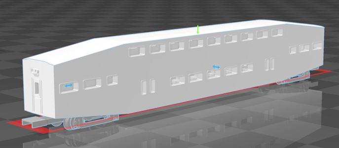 N scale Bombardier passenger car