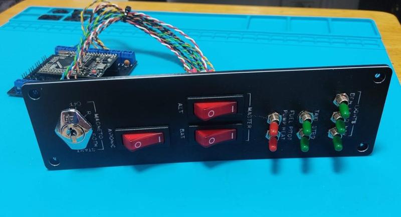 Switch Panel for Cessna 172 and Flight Simulator