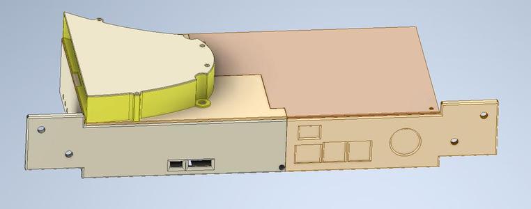 Front electronics box for Ender 3 and fan 70*15 (фронтальный бокс для электроники с возможностью установки вентилятора 70x15)