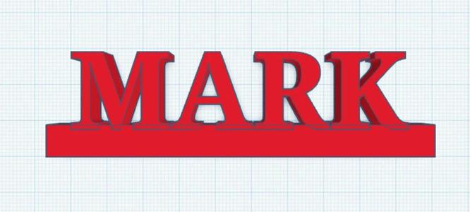 Name tag - Mark   