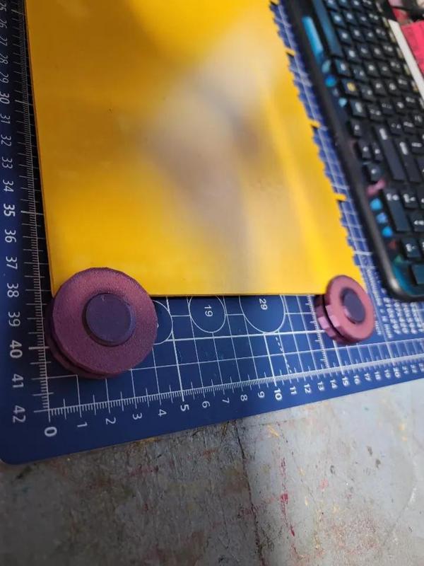 magnetic laser hold down with riser.   