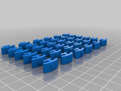 Revolver puzzle pieces (raised symbols)