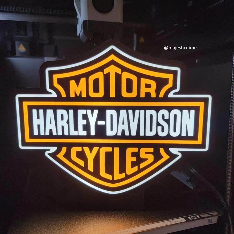 Harley Davidson Lightbox LED Lamp