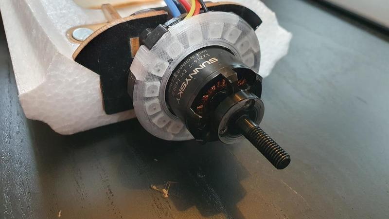 16 LED Ring and Motor Mount for Wing