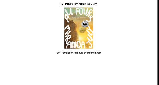 Get (PDF) Book All Fours by Miranda July