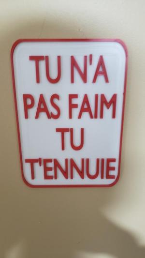 tu n'a pas faim tu t'ennuie (french version)