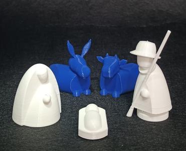 Nativity Scene Modern Cow