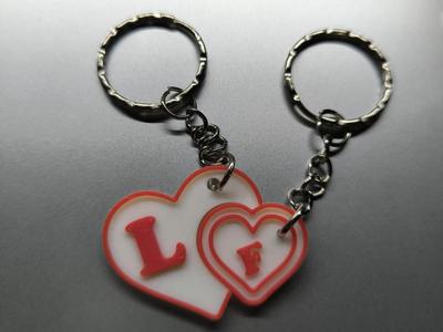Valentine's Day Keychain 2 pieces with customizabl