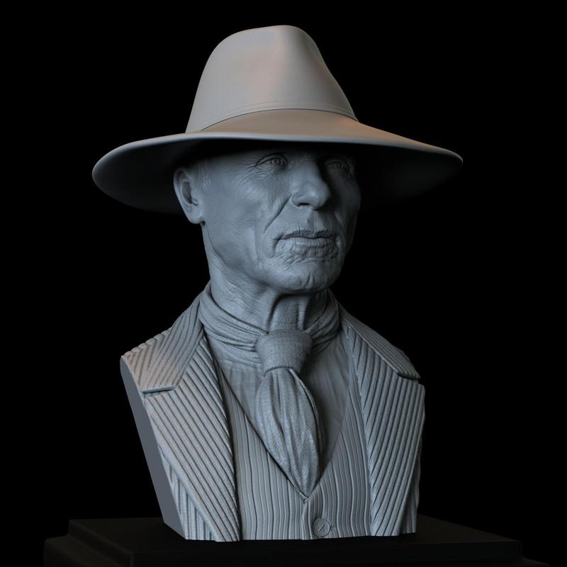 Man In Black (Ed Harris) from Westworld, portrait, bust, 200mm