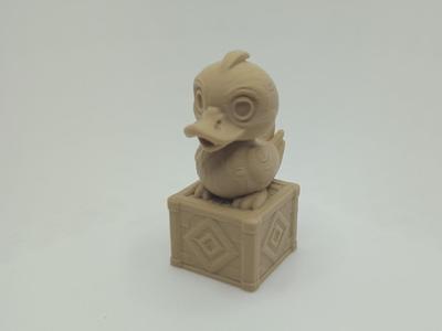Duck on Decorated Pedestal