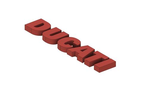 Ducati Large Letters Sign