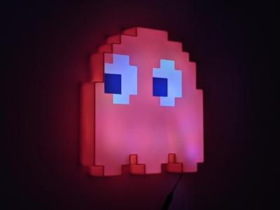 Pink Ghost Lightbox - Pac-Man
