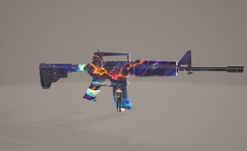 M416 with Galaxy skin.glb