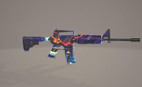 M416 with Galaxy skin.glb
