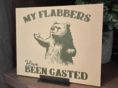 Funny Sign / 2 color / decor / cute / Bear 
