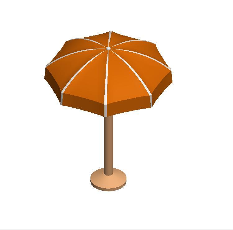 Round Picnic Umbrella (1:160 N Scale)