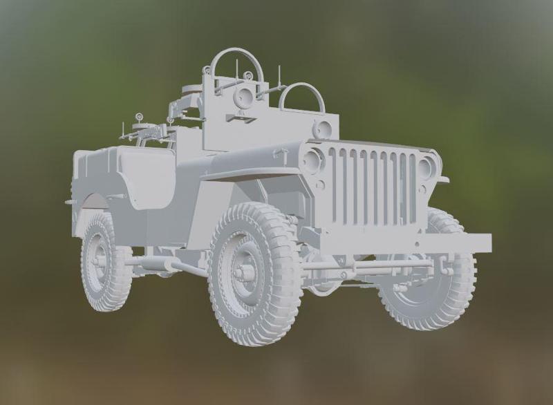 JEEP WILLYS SAS Europe 1/16 WW2