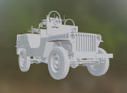 JEEP WILLYS SAS Europe 1/16 WW2
