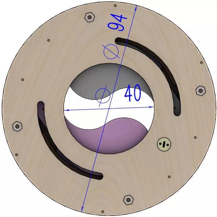 LS2BLROD40A Mechanical taiji shutter aperture iris laser cut diy