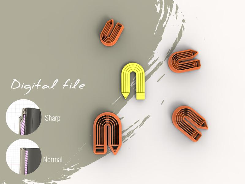 Arch Pencil Polymer Clay Cutter | Digital STL File | 4 Sizes | 2 Cutter Versions