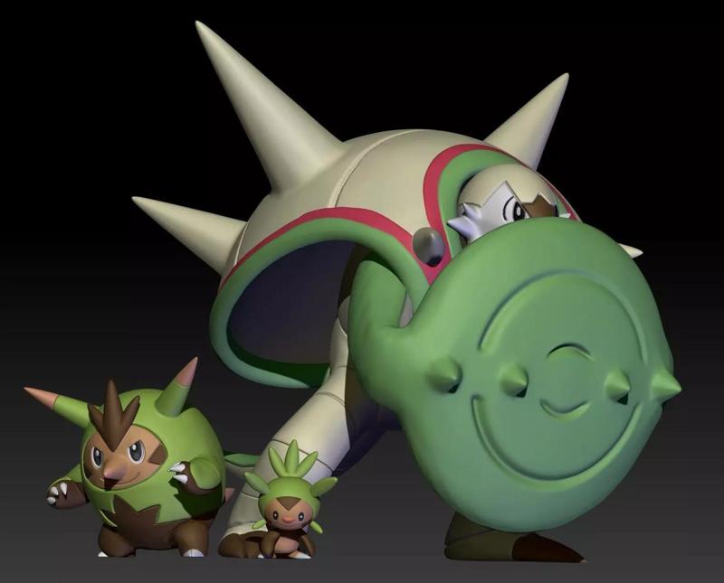 Pokemon Chespin Quilladin Chesnaught