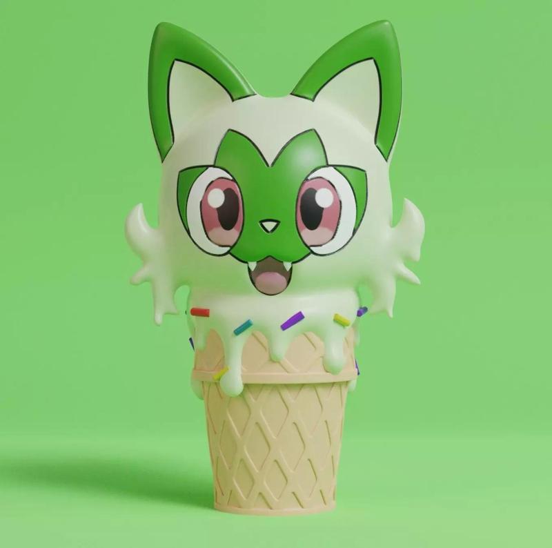 Pokemon - Sprigatito Ice Cream