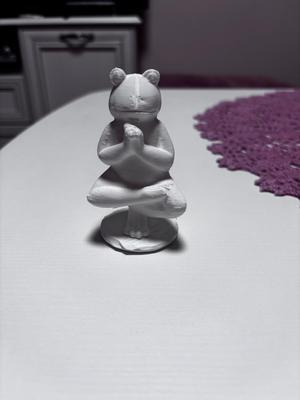 frog doing yoga garden decoration