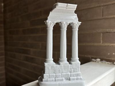 Faithful reproduction Temple Dioscuri Roman Forum