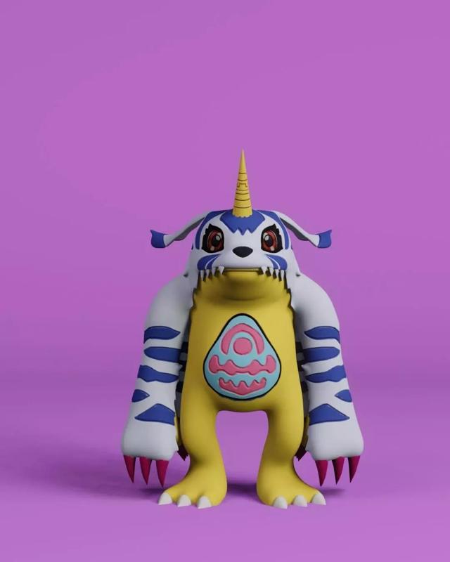 Gabumon sakura monster vinyl figure
