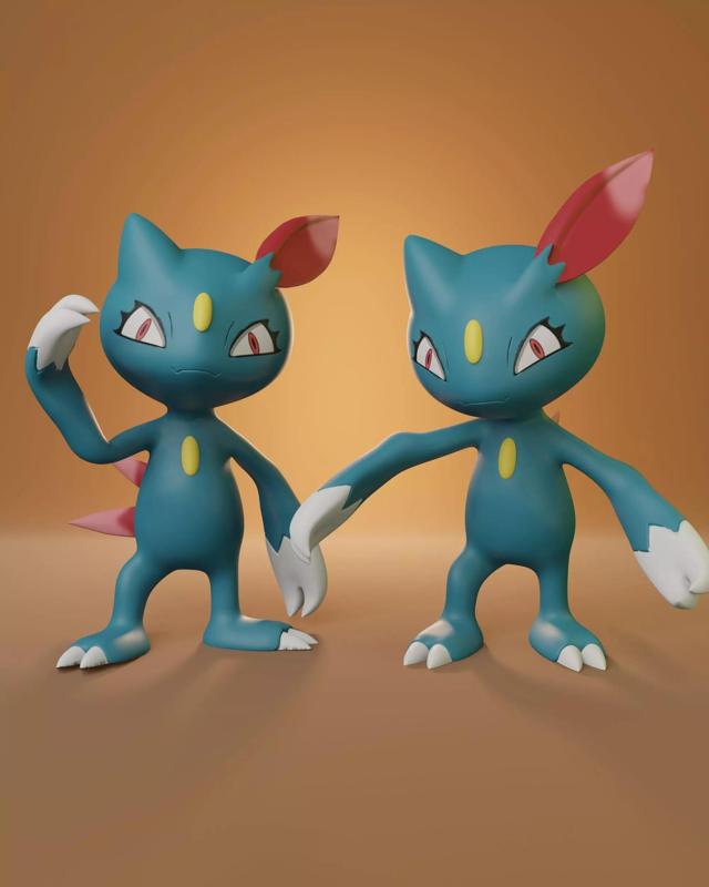 Pokemon - Sneasel with 2 different poses