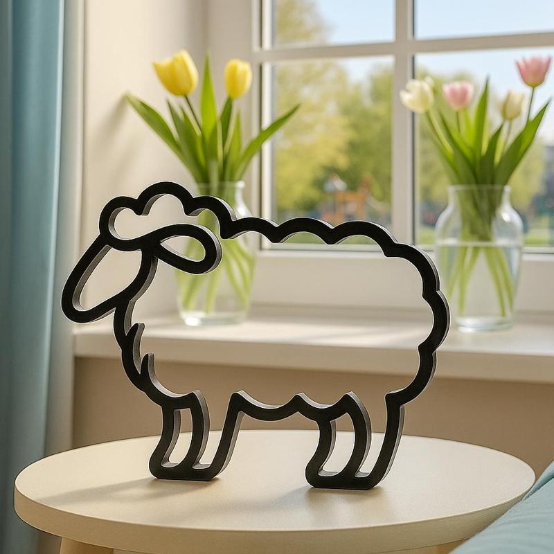 Sheep Silhouette – 3D Printable Line Art Farm & Nursery Decor