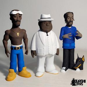 2PAC - NOTORIUS BIG - SNOOP DOGG - FUNKO GOLD ART TOY